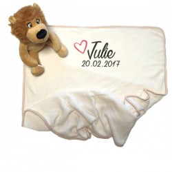 Peluche Lion avec couverture personnalisée