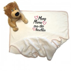 Peluche Lion avec couverture personnalisée