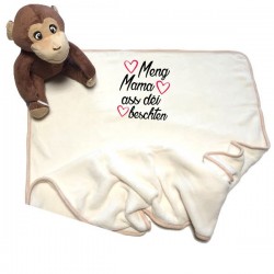 Peluche Singe avec couverture personnalisée