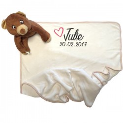 Peluche Nounours avec couverture personnalisée