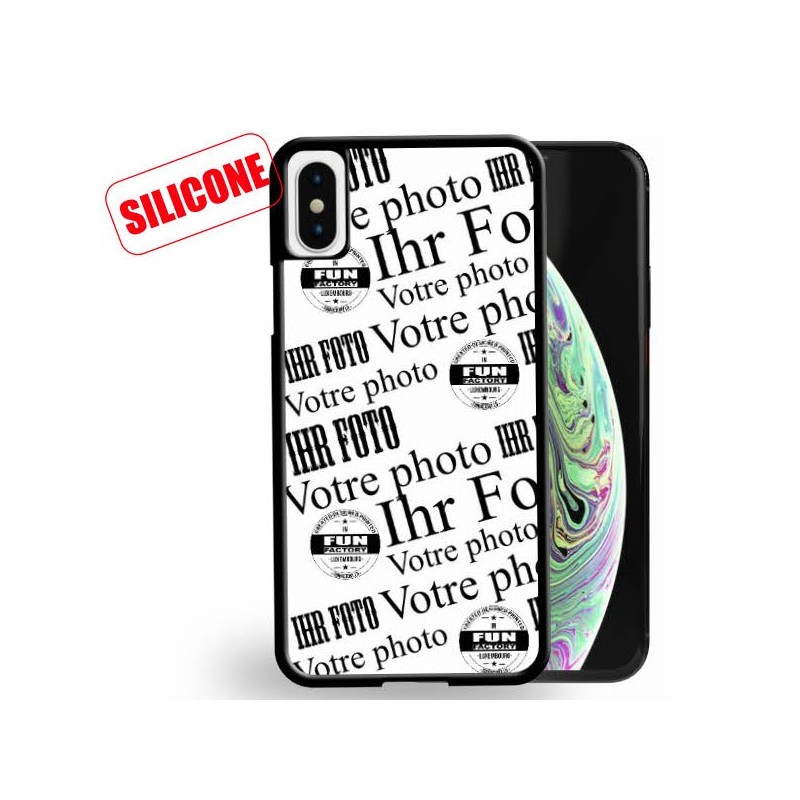 iphone XS Max coque silicone personnalisée