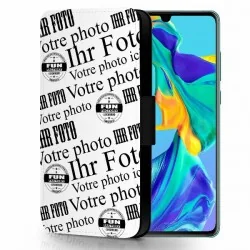 étui cuir personnalisé huawei p30