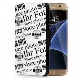 leder etui mit foto galaxy s7 edge