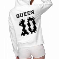 pull a capuche imprimé king & queen